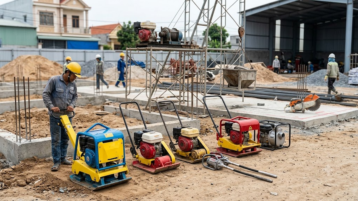 Các dòng máy móc xây dựng cho thuê phổ biến tại Cơ Khí Lê Đăng