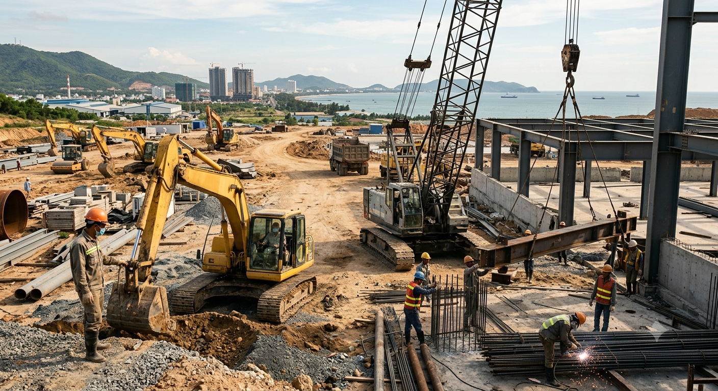 Bối cảnh thị trường xây dựng và nhu cầu thiết bị tại Bà Rịa