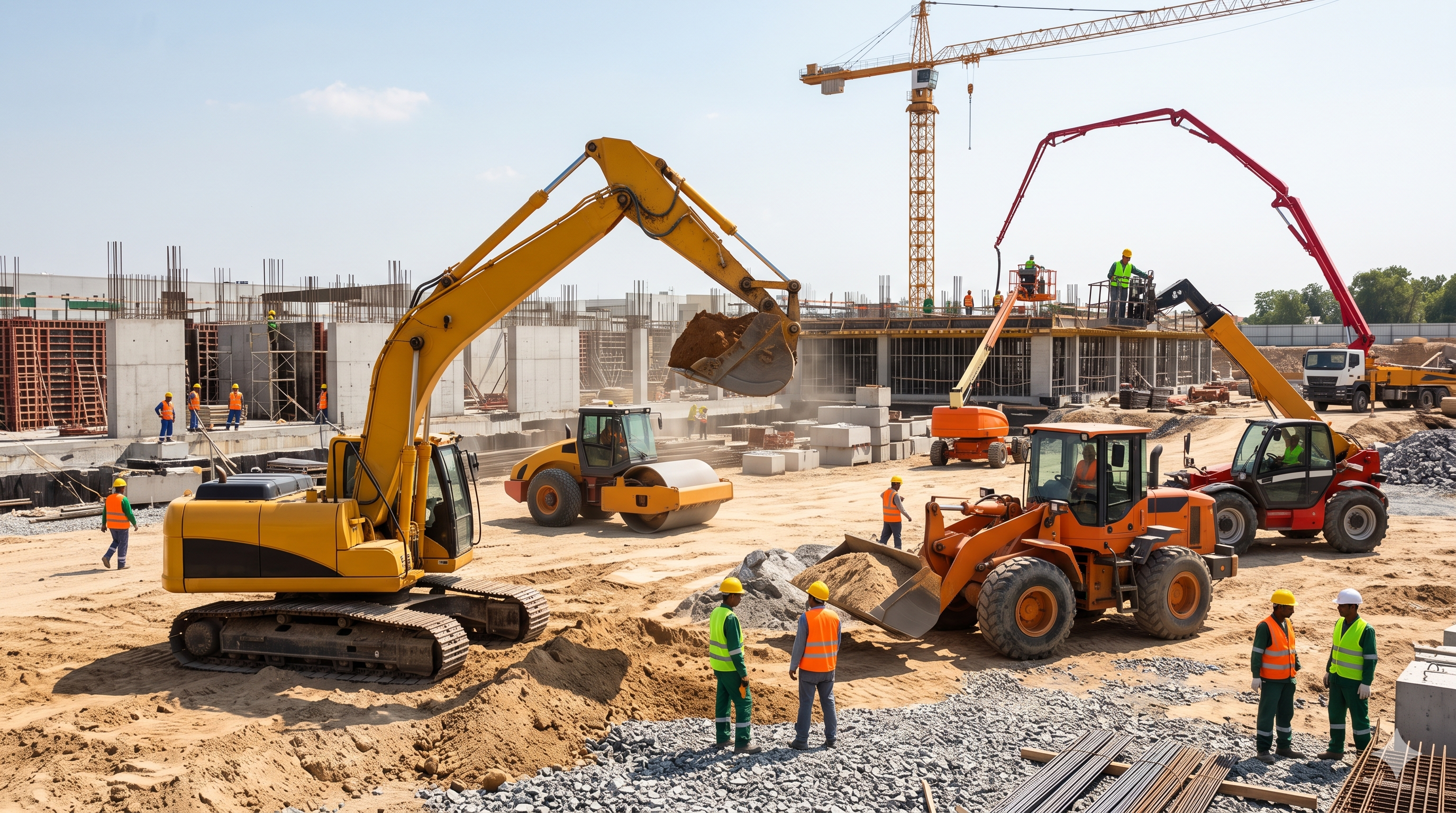 Các loại thiết bị và máy móc xây dựng nhà thầu nên ưu tiên thuê